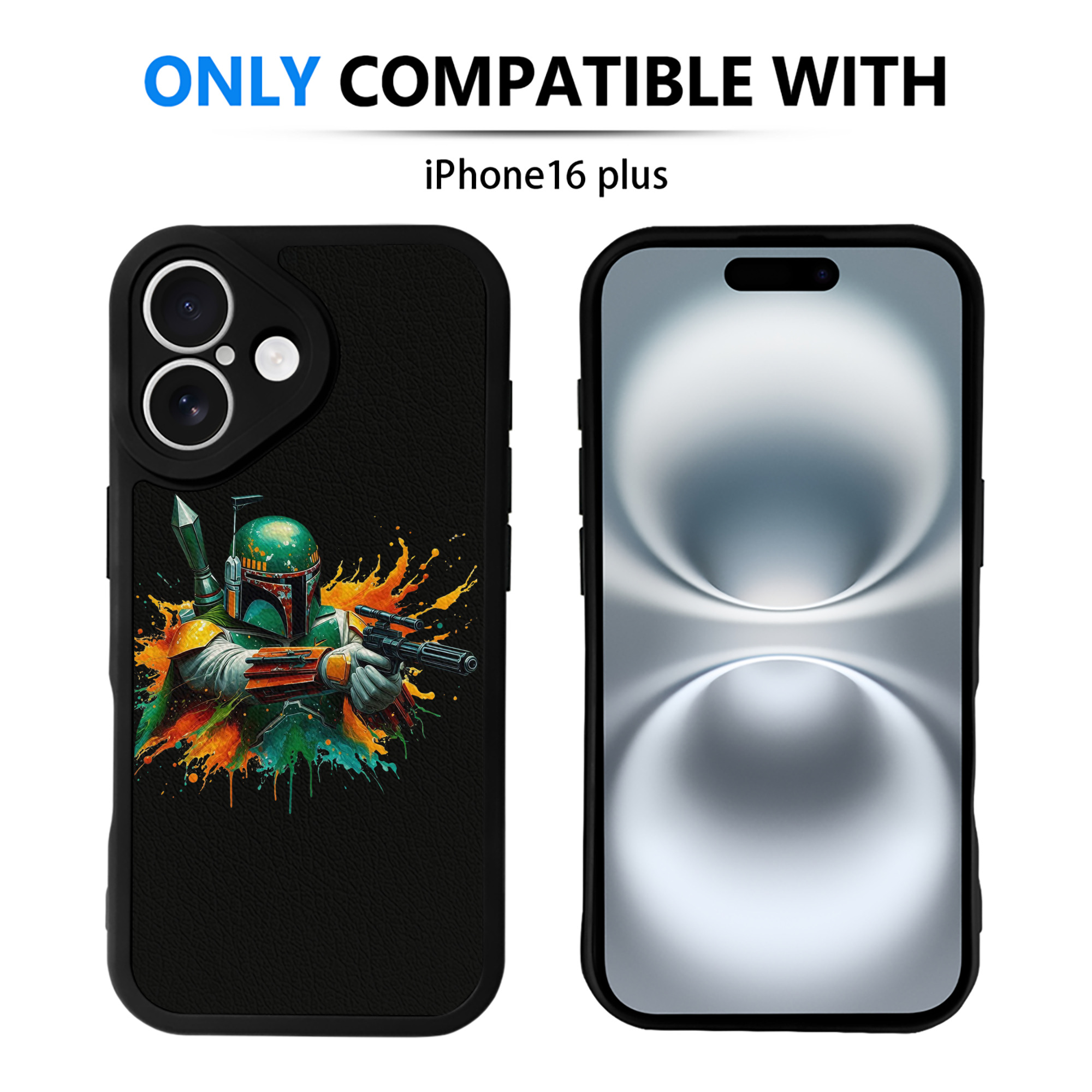 （画像用） スター・ウォーズ Star Wars 【iPhone 16シリーズ対応】シリコンスマホケース（レザー調） 材質：シリコン